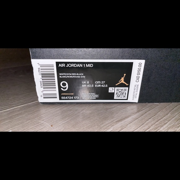 Jordan 1 Mid Chicago Size 9 - Picture 5 of 6